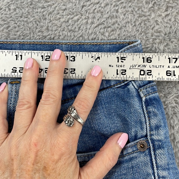 Gap Jeans Womens 30 Girlfriend Mid Rise Straight Ankle Medium Wash Stretch Denim - Picture 10 of 16